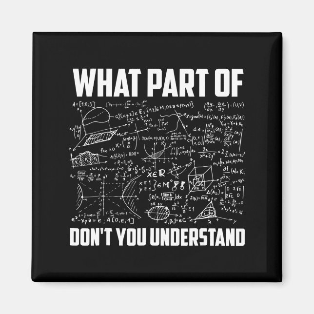 What Part Of Dont You Understand Math Teacher  Magnet (Vorne)