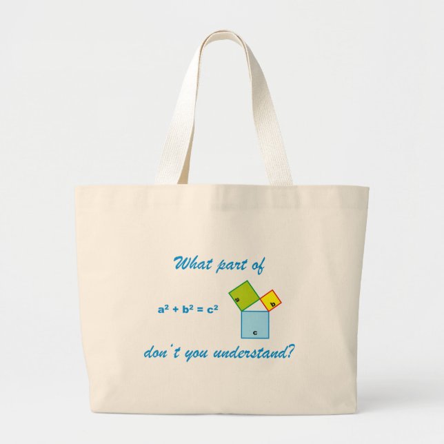 What part of Pythagoras don't you understand? Jumbo Stoffbeutel (Vorne)
