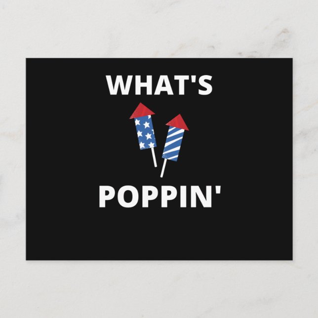 What Poppin 4. Juli America Fireworks Director Postkarte (Vorderseite)