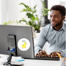 What the Duck? Runder Aufkleber