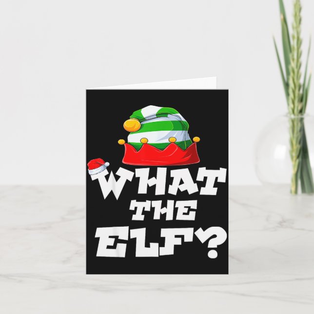 What The Elf _ Family Matching Christmas Group Paj Karte (Vorderseite)