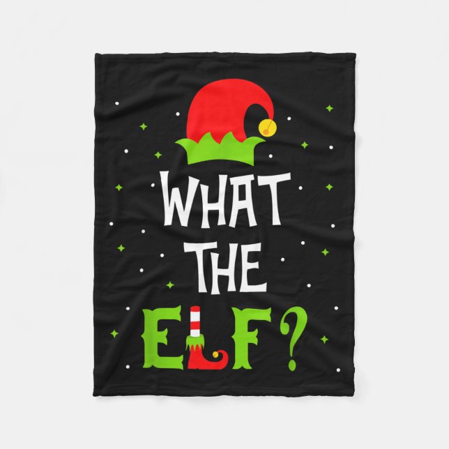 What The Elf Family Matching Funny Christmas Gift  Fleecedecke (Vorderseite)