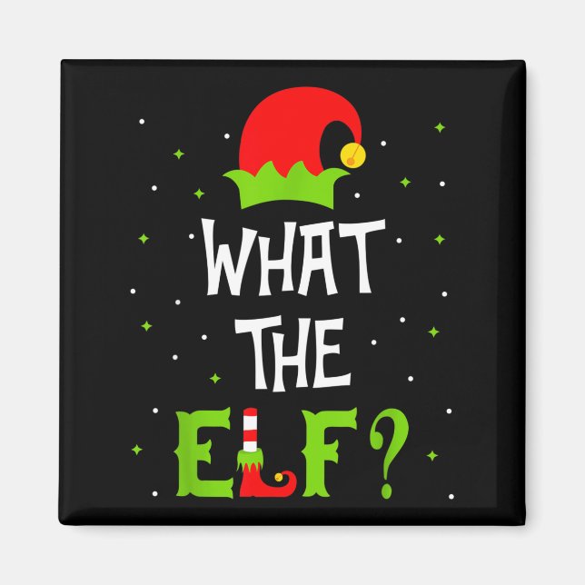 What The Elf Family Matching Funny Christmas Gift  Magnet (Vorne)