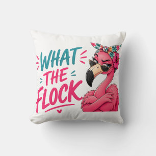 What The Flock - Rosa Flamingo-Sonnenbrille Tropis Kissen