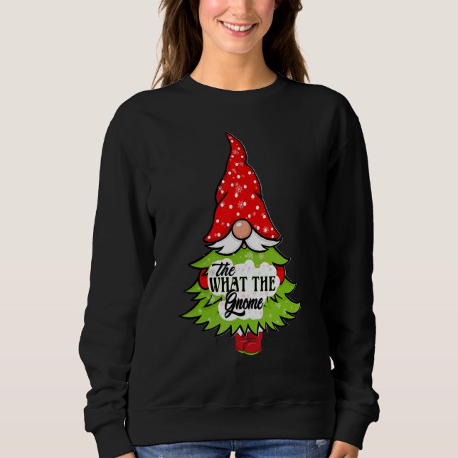 What The Gnome Buffalo Plaid Matching Christmas Pa Sweatshirt (Vorderseite)