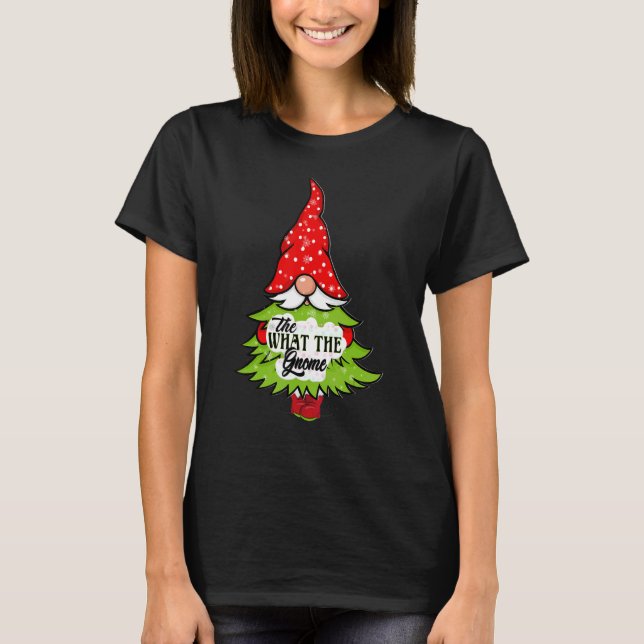 What The Gnome Buffalo Plaid Matching Christmas Pa T-Shirt (Vorderseite)