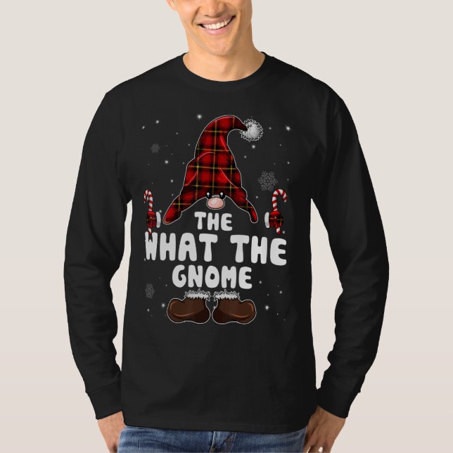 What The Gnome Buffalo Plaid Matching Family Chris T-Shirt (Vorderseite)