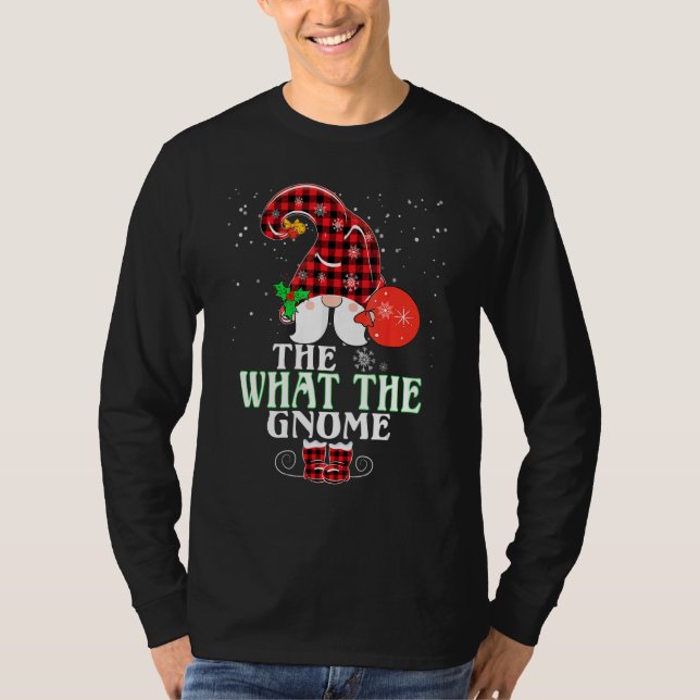 What The Gnome Buffalo Plaid Matching Family Chris T-Shirt (Vorderseite)