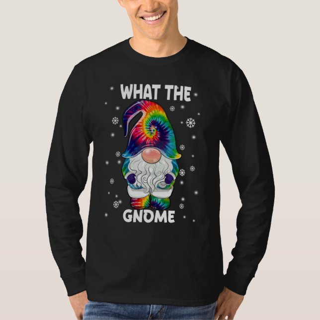 What The Gnome Merry Christmas Tie Dye Pajamas 1 T-Shirt (Vorderseite)