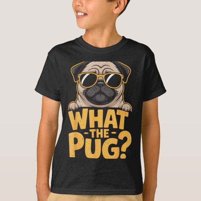 What The Pug For Kids Boys Funny Dog Lover Pun  T-Shirt (Vorderseite)