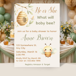 What Will Baby Bee Honey Bee Gender Reveal Einladung