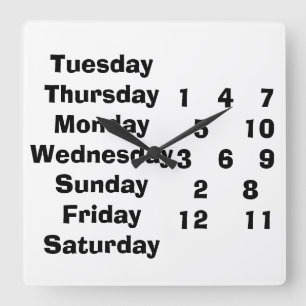 WHATEVER AND WHENEVER CLOCK FOR RETIREE/OTHERS QUADRATISCHE WANDUHR