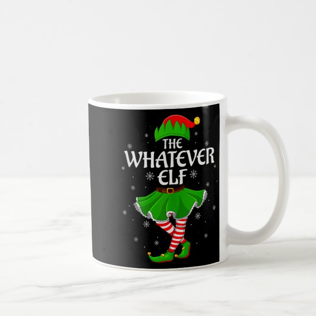 Whatever Elf Christmas Family Girls Women Elf Squa Kaffeetasse (Rechts)