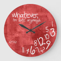 Whatever, ich bin'm late anyways