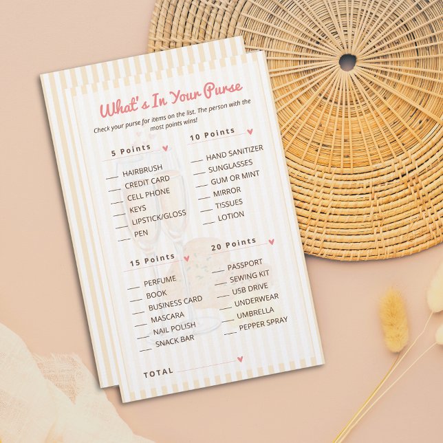 What's in your Purse Bridal Shower Game  (Von Creator hochgeladen)