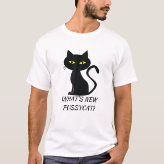 What's New Pussycat? Spooky Black Cat Halloween T-Shirt