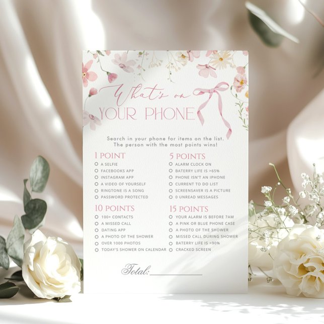 Whats on your phone Wildflower Pink Whimsical Bow (Von Creator hochgeladen)