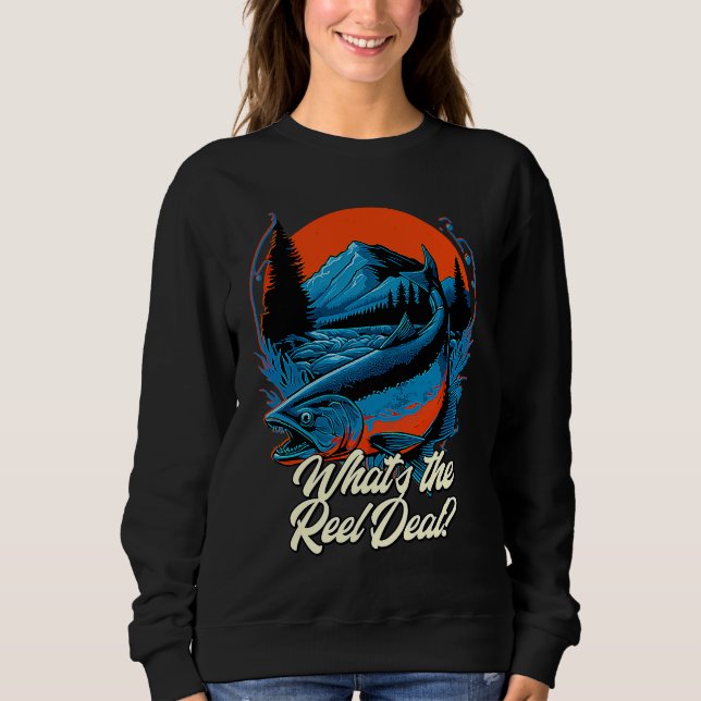 What's the Reel Deal Lakes Fishing Lagoon Fisherma Sweatshirt (Vorderseite)