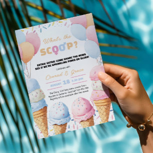 Whats The Scoop Eis-Geschlechtsenthüllungsfeier Einladung
