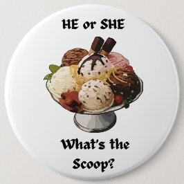 What's the Scoop gender reveal party Button