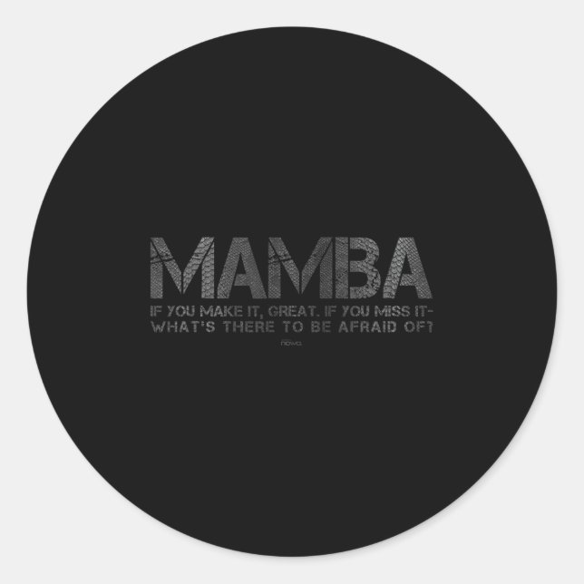 What's There To Be Afraid Of_ Basketball Court Mot Runder Aufkleber (Vorderseite)