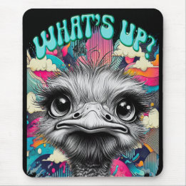 Whats Up? Ostrich - Mouse Pad Mousepad