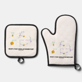 What's Your Angular Momentum? Physics Diagrams Ofenhandschuh & Topflappen-Set
