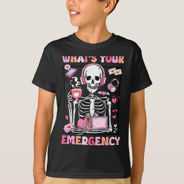 What's Your Emergency Valentines Day 911 Dispatche T-Shirt (Vorderseite)