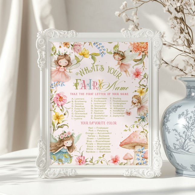 Whats your fairy name Fairy Bright Birthday Poster (Von Creator hochgeladen)
