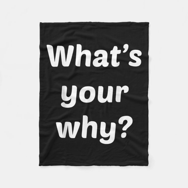 What's Your Why Insring Motivational Entrepreneur  Fleecedecke (Vorderseite)