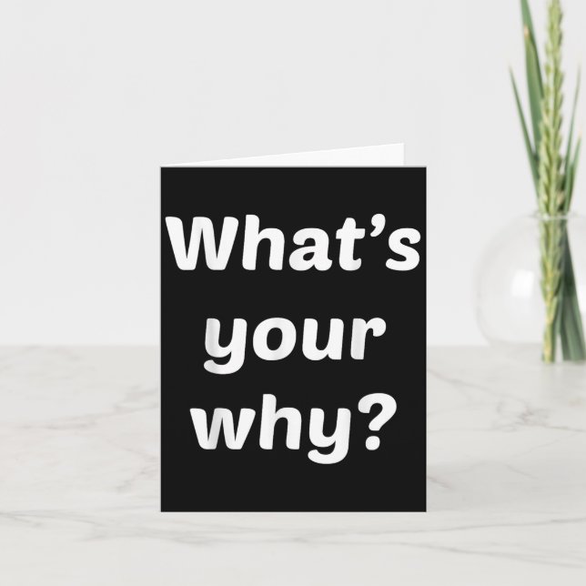 What's Your Why Insring Motivational Entrepreneur  Karte (Vorderseite)