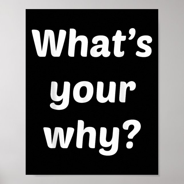 What's Your Why Insring Motivational Entrepreneur  Poster (Vorne)