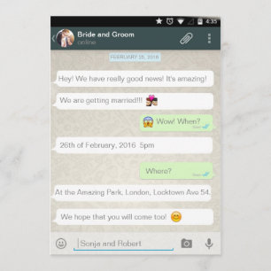 Whatsapp Android iPhone Chat Einladung zur Hochzei