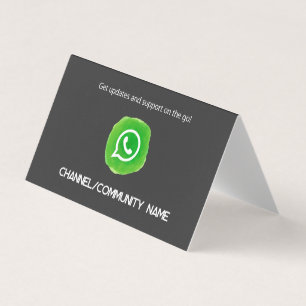 WhatsApp Community Channel QR Visitenkarten