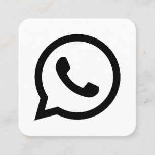 WhatsApp Logo Social Media Schwarz-Weiß-Promo Telefonnummerkarte