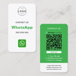 WhatsApp QR-Code Einfaches Minimalistisches Logo Visitenkarte