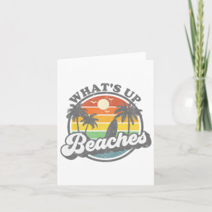Whatup Beaches Vacation Palm Trees Retro Beach S Karte