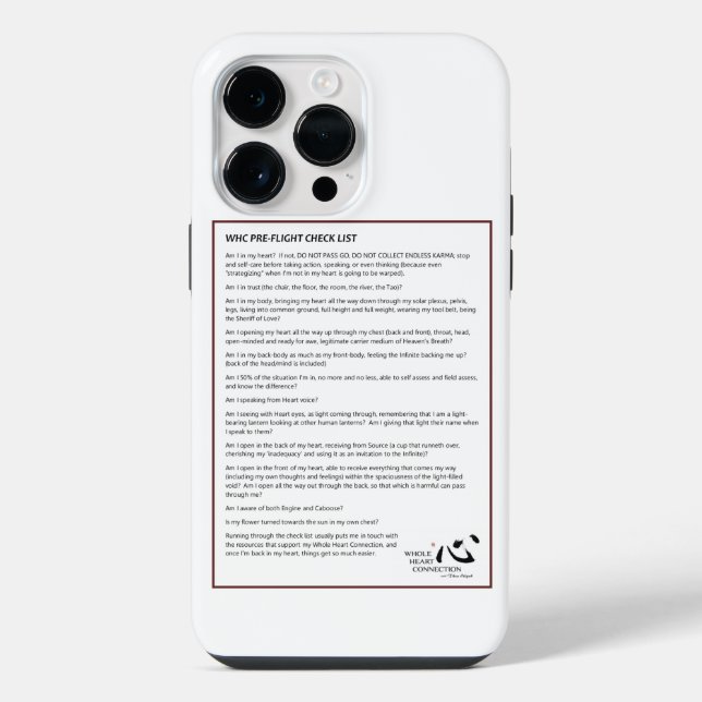 WHC Flug-Checkliste Handyhülle iPhone Hülle (Rückseite)