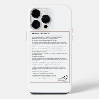 WHC Per-Flight Checkliste Telefoncase iPhone 14 Pro Max Hülle