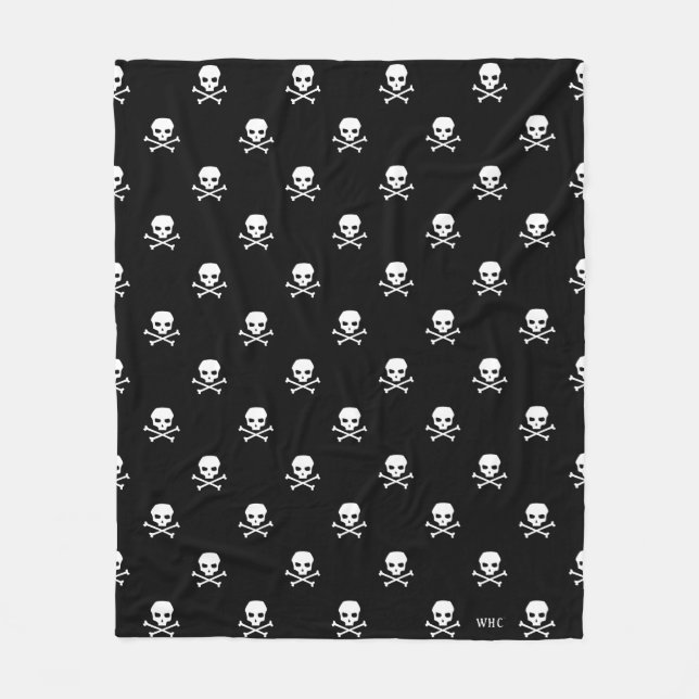 WHC - Schädel-Fleece-Decke Fleecedecke (Vorderseite)