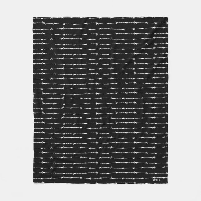 WHC - Stacheldraht-Fleece-Decke Fleecedecke (Vorderseite)