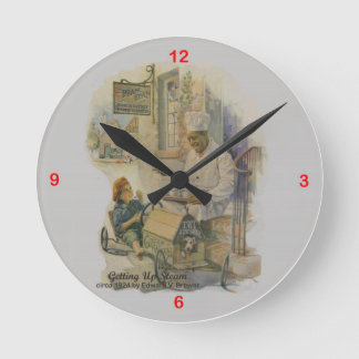Wheat Advertising Art Clock #24 Runde Wanduhr