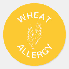 Wheat Allergy Alert Runder Aufkleber