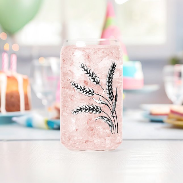 Wheat Ears Etched Wedding Glasses Dosenglas (Insitu (Geburtstag))