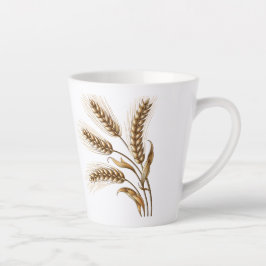 Wheat Ears Latte Mug – Rustic Farmhouse Coffee Cup Milchtasse
