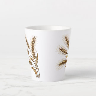 Wheat Ears Latte Mug – Rustic Farmhouse Coffee Cup Milchtasse