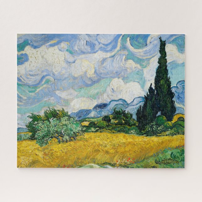 "WHEAT FELD with CYPRESSES" VON VAN GOGH AUF PUZZL Puzzle (Horizontal)