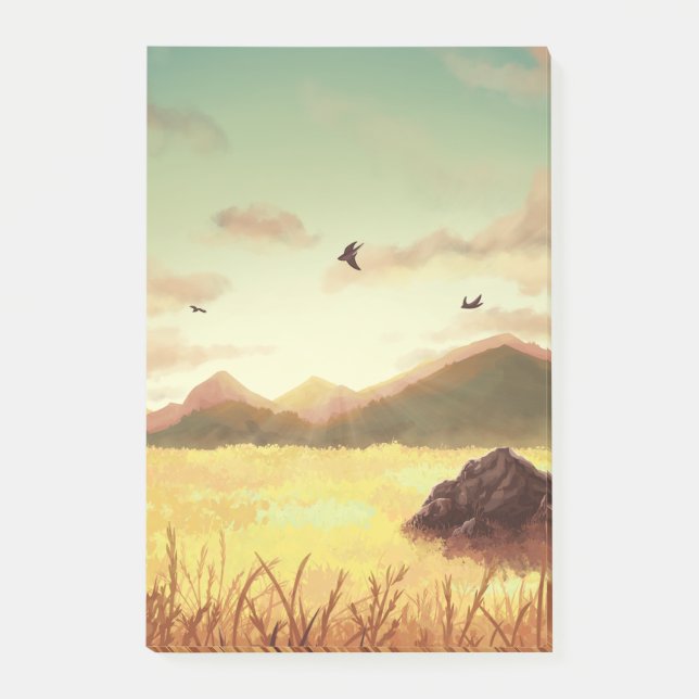 Wheat fields at sunrise post-it klebezettel (Vorderseite)