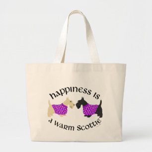 Wheaten & Black Scottie Happiness Jumbo Stoffbeutel