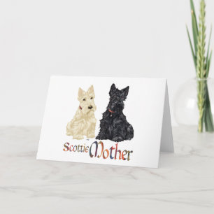 Wheaten & Black Scotties Muttertag Karte